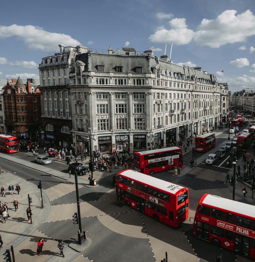Bustling Oxford Street London