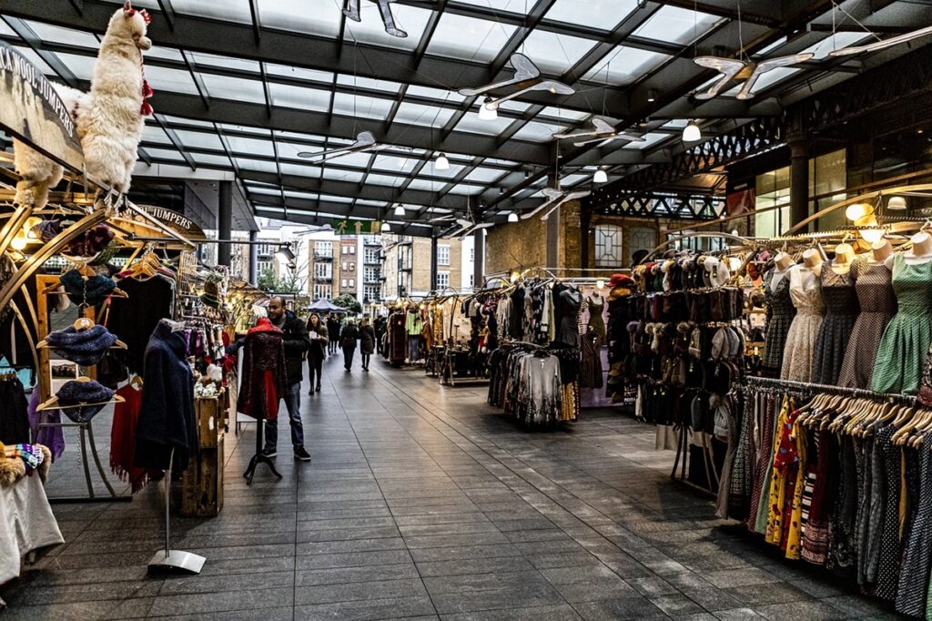 Spitalfields Market accessories stalls