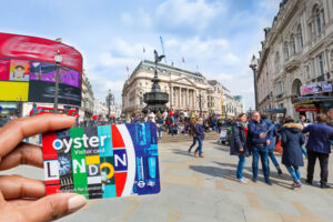 London Oyster Card photo in front of London View's