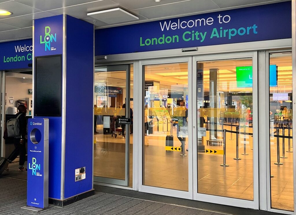 Entrance to London City Airport