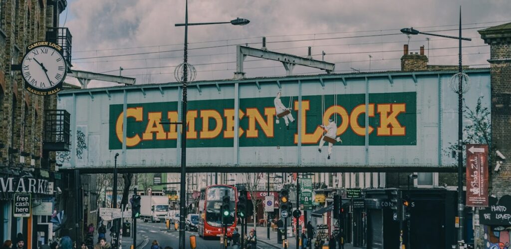 Bridge over main road at Camden Lock