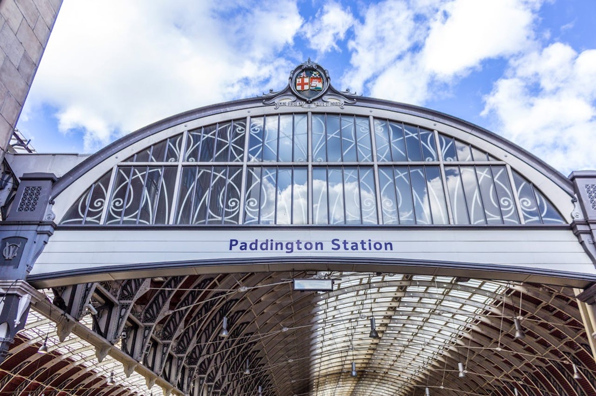 External view of Paddington station London