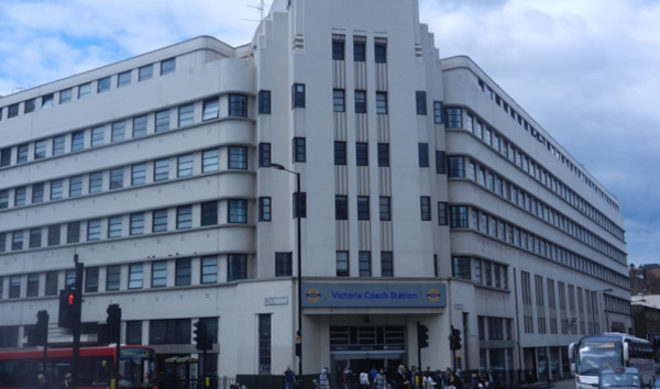External view of Victoria Coach Station central London