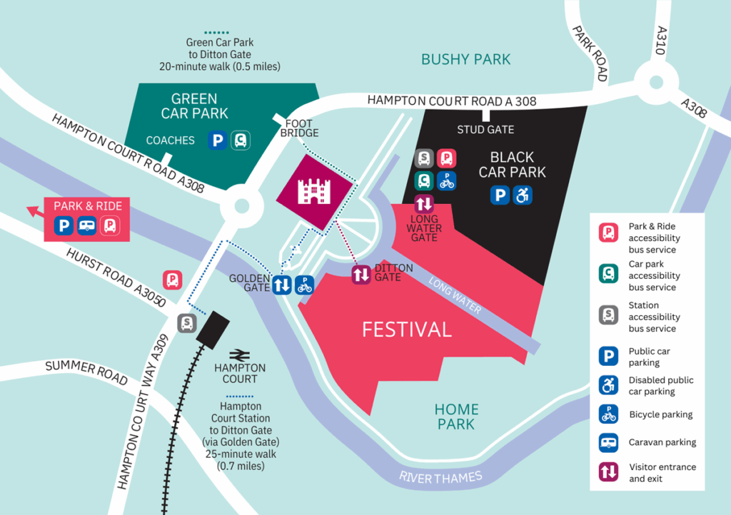 RHS Hampton Court Garden Festival visitor-map
