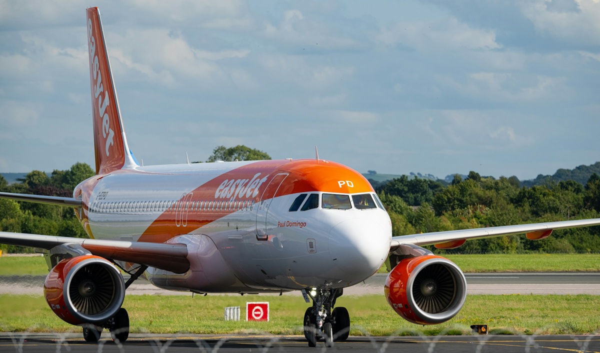 easyJet aircraft on runway at London Southend Airport
