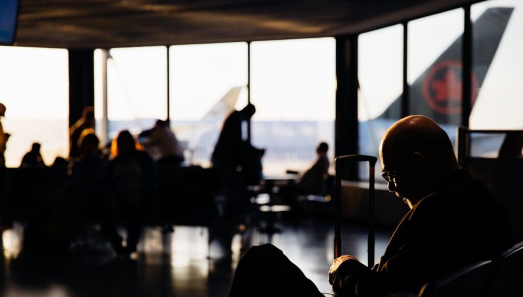 People waiting to board at terminal