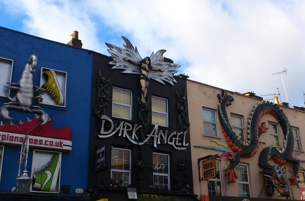 Quirky shop fronts in Camden Town