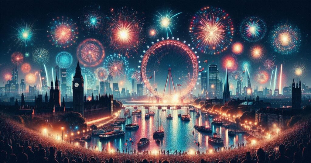 London lit up with fireworks on Bonfire night