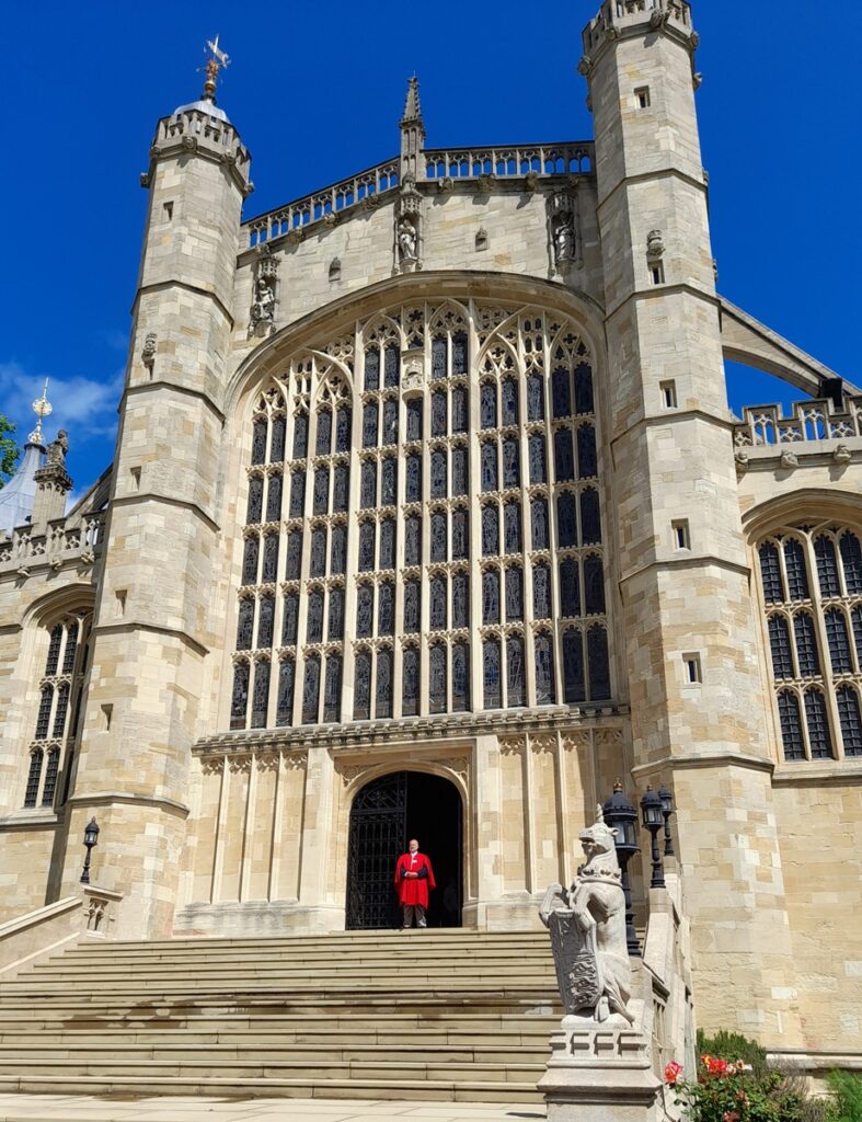 Windsor Castle Chapel with Beefeater