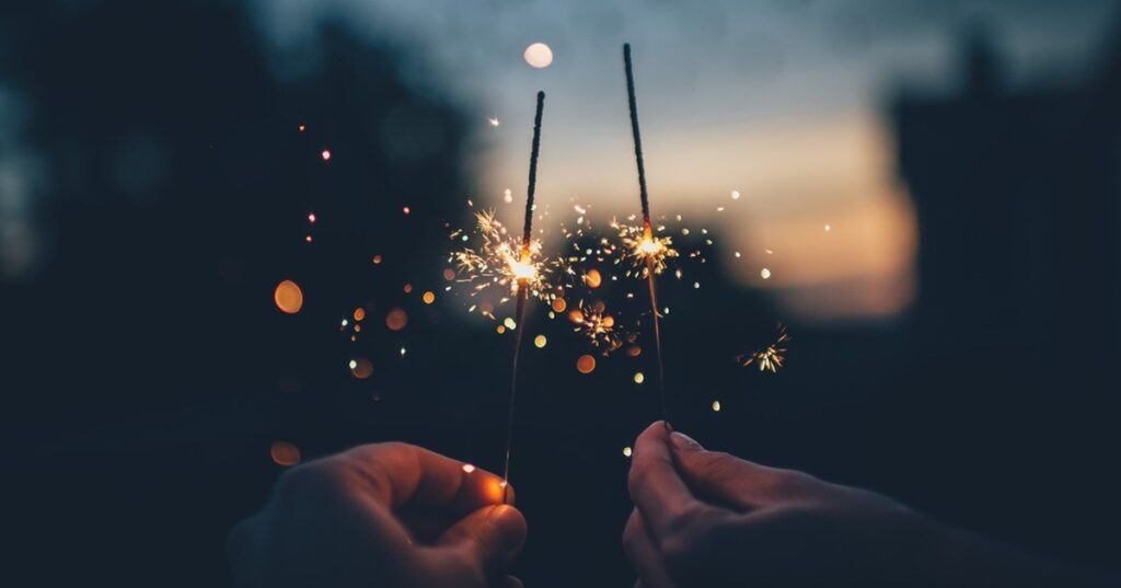 Bonfire Night sparkler close-up