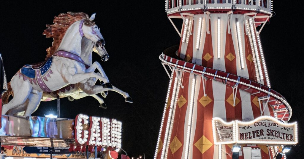 Traditional Helter Skelter ride at Hyde Park Winter Wonderland