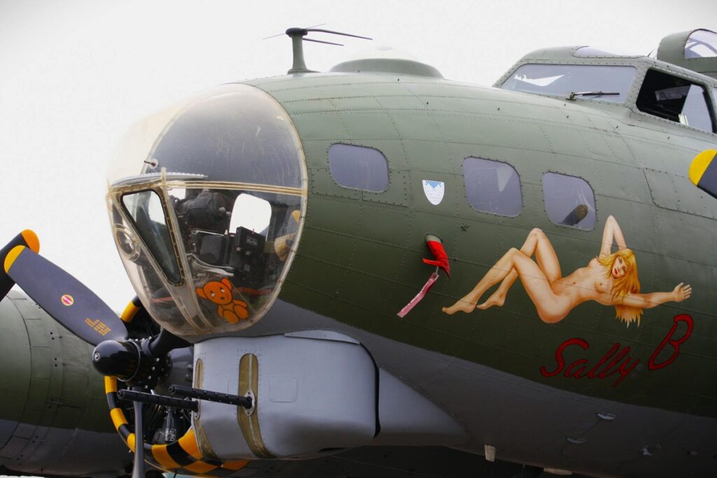 Close-up of B-17 bomber