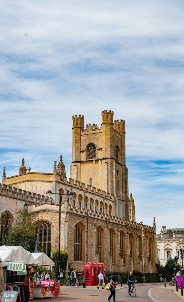 St Marys Church and market Cambridge